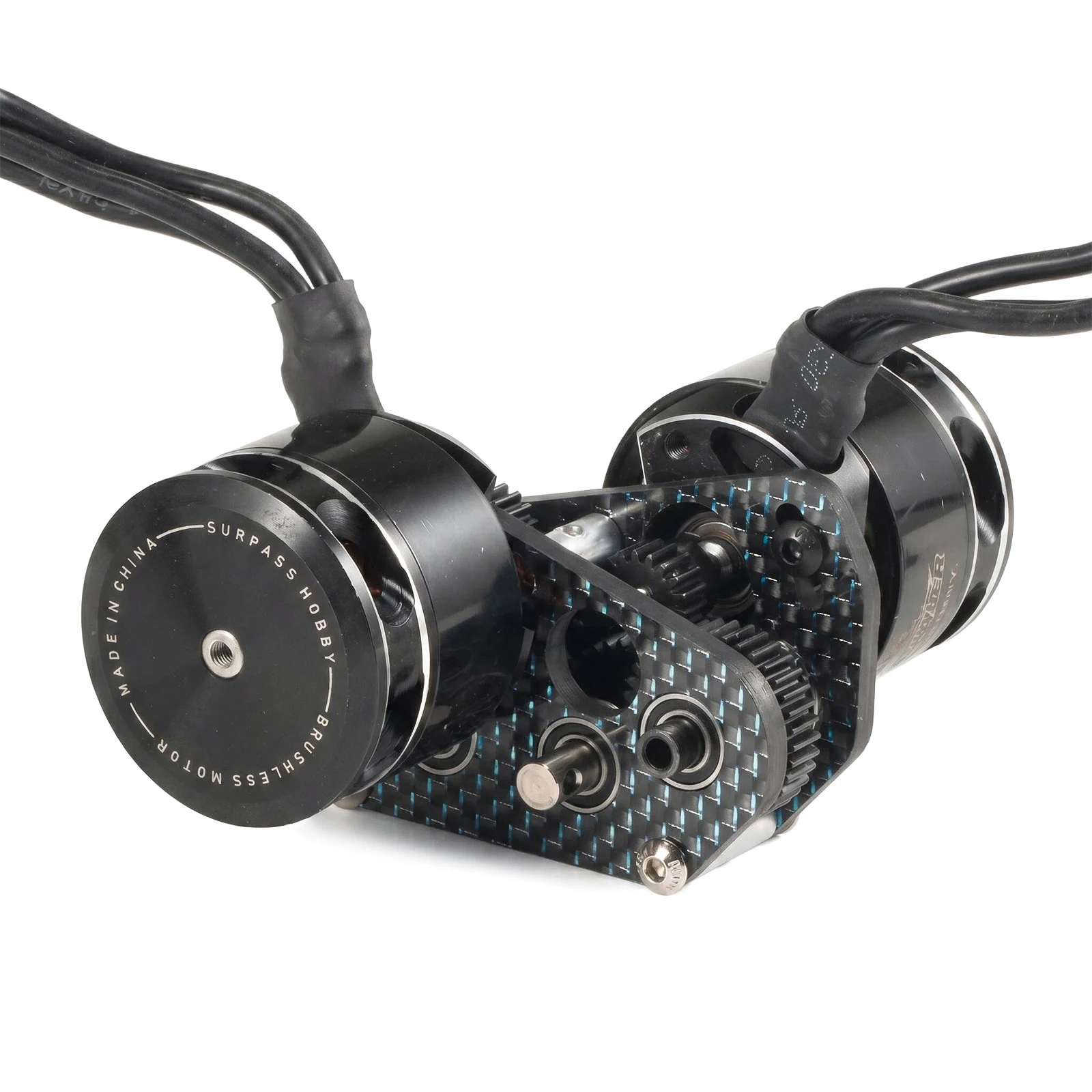 Ultralight Carbon Offset Dual Motor Transmission 48P Dig Gearbox for Capra F10 Portal Axle LCG Comp Rigs 1/10 RC Rock Crawler view 6