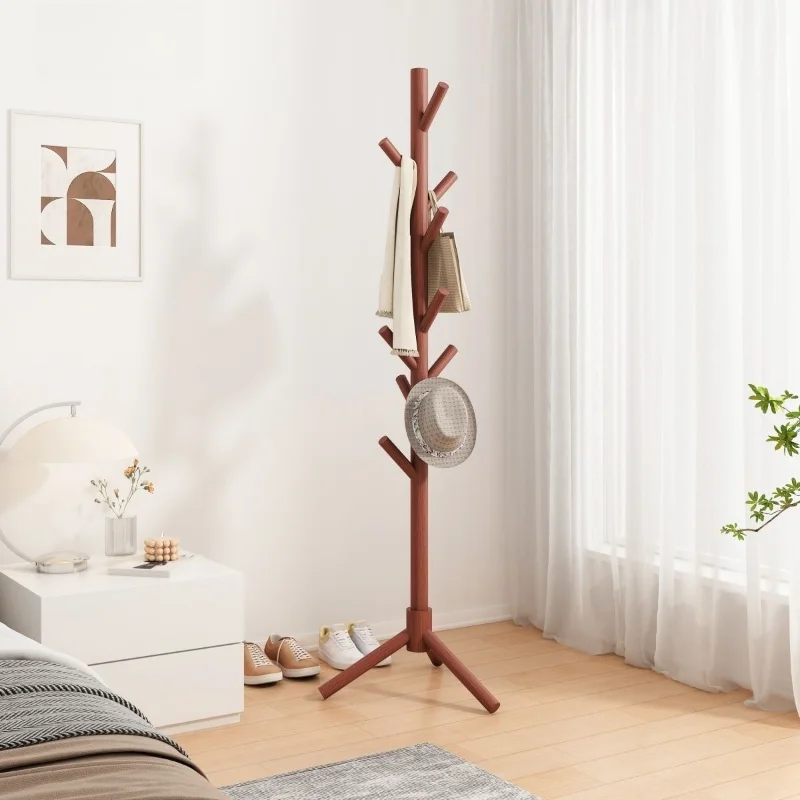 الصلبة الخشب معطف الرف شماعات الملابس الحديثة حامل لغرفة النوم غرفة المعيشة مدخل قوي قبعة وشاح مقسم حقيبة خشبية طبيعية