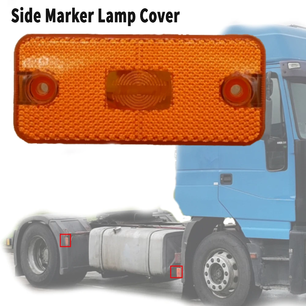 Car LED Turn Signal Lamp Orange Side Marker Light Truck Trailer Exterior Cover Without Lamp For IVECO FIAT VOLVO 500308514