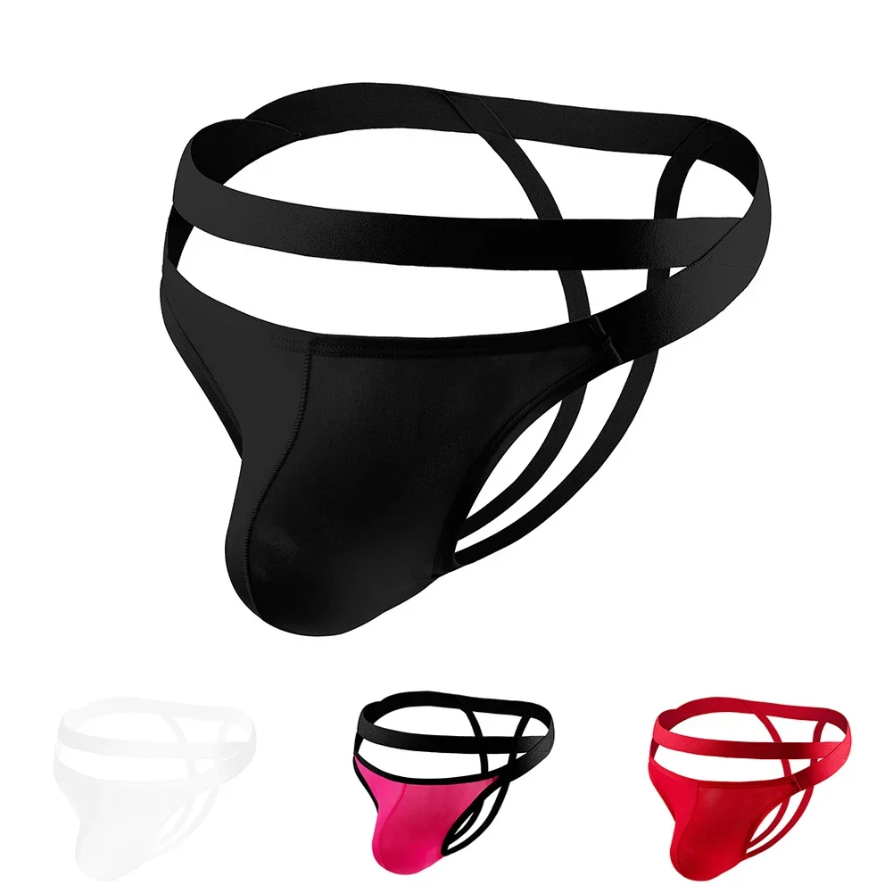 

Men Sexy Low Rise Panties G-strings Thong Hollow Jock Strap Underwear Briefs Exotic Underpants Comfortable