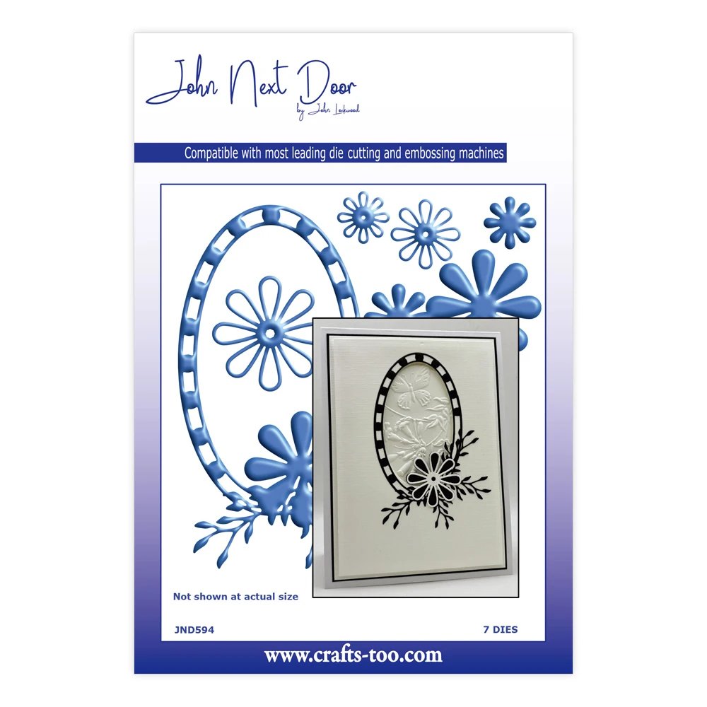 

Daisy Oval Patio Leaves Slimline – Carol Flower Metal Cutting Dies for DIY Handmade Scrapbooking Diary Card John March 2026 New