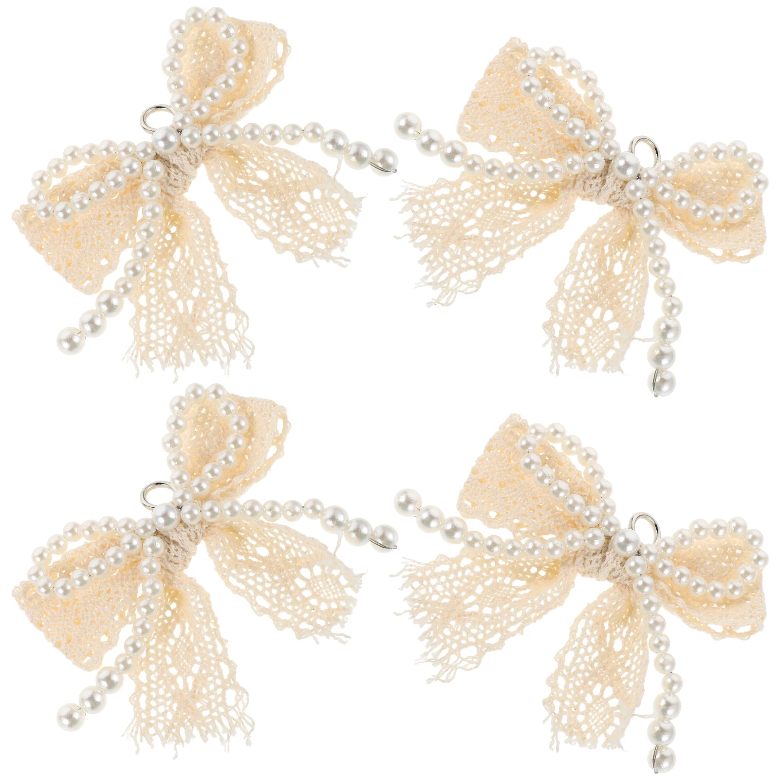 

4 Pcs Decorative Accessories Buckle Shoe Charms Bows Key Bag Shoes Decorations Plastic Car Bowknot Sneaker