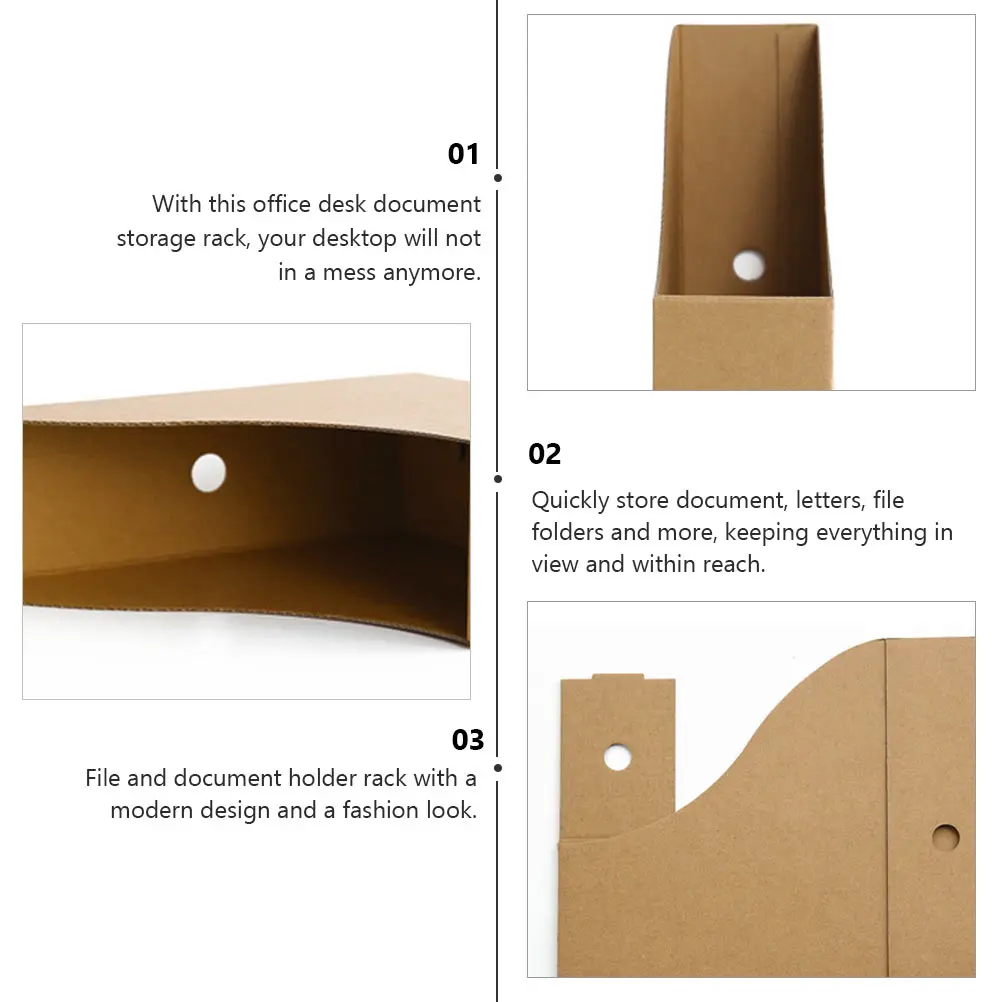 

File Storage Box Shelving Office Supplies Desktop Rack Magazine file holder Record for Paper Folder Organizer
