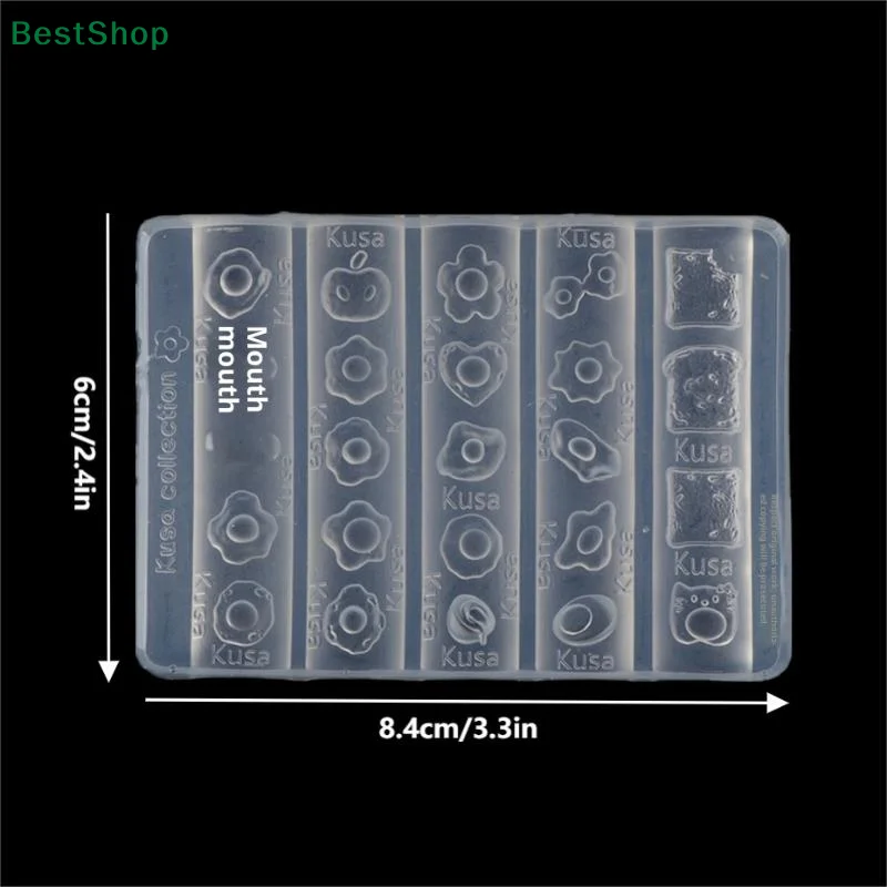 ♥ 3D سيليكون قالب الأظافر أزهار لطيفة شكل قلب البيض المقلي نخب DesignDIY مسمار ديكور قالب مانيكير شفاف