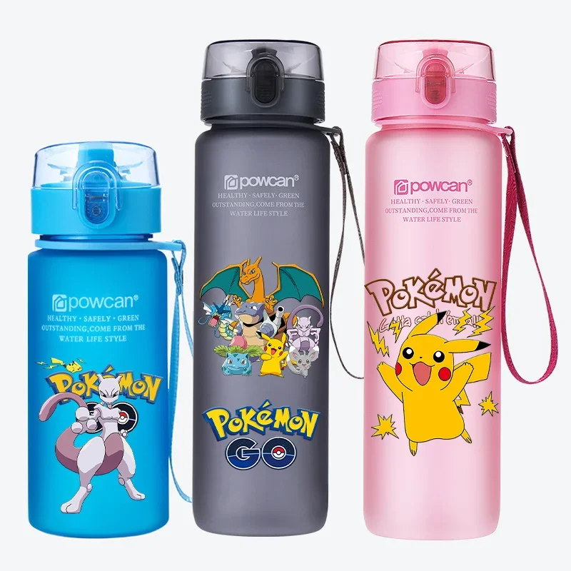 

650ml Pikachu Kids Waters Cup Boy Pokemons Anime Mewtwo Lucario Greninja Gengar Child Portable Outdoor Sports Water Bottle Gift