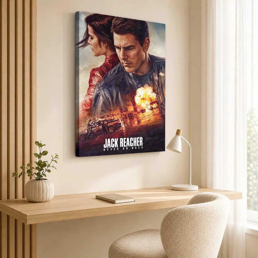 Jack Reacher Never Go Back Framed Canvas Print Poster Customized Modern Aesthetic Wall Paintings Decoration for Office Hallway