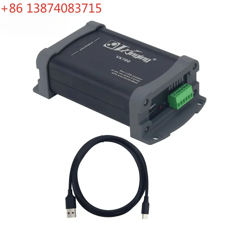 VKinging VK700 5KV USB Isolator 24bit Data Acquisition Card DAQ for 102.4K Sampling ADC/IEPE/0-20mA