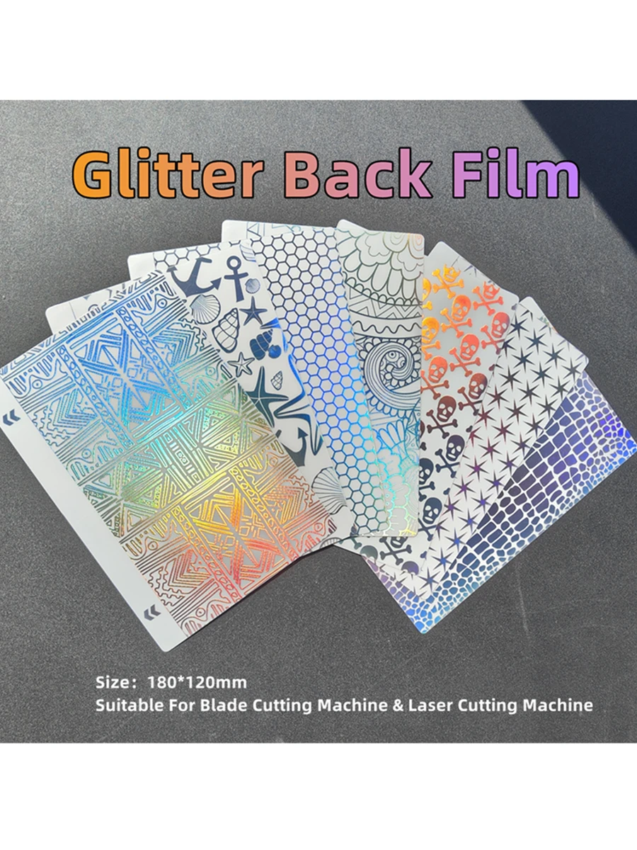 10-50 sztuk 3D przezroczysta brokatowa folia tylna do maszyny do cięcia Color Focus dekoracyjna tylna pokrywa naklejka ochraniacz ekranu z PVC — zdjęcie 2
