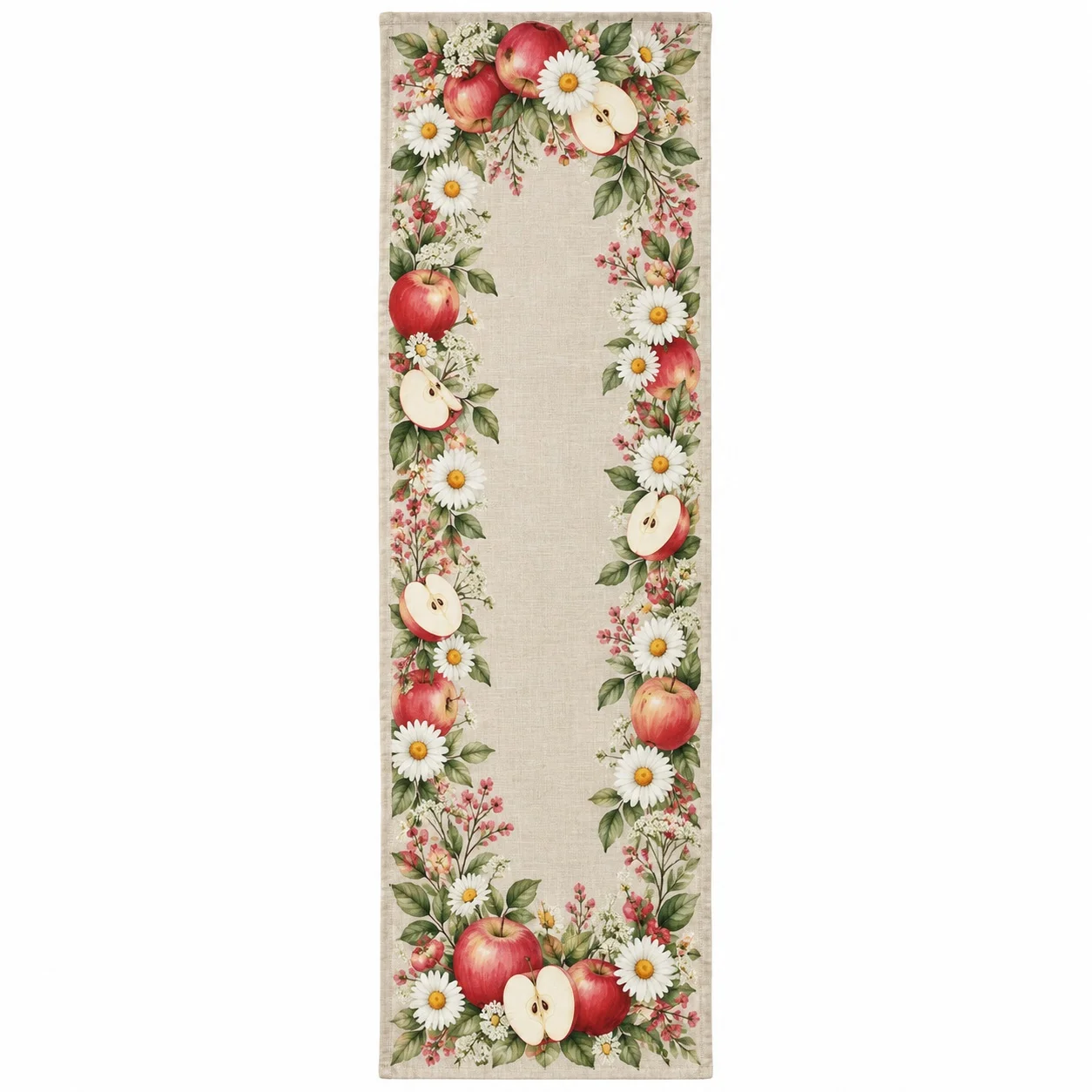 Apple Daisy Wedding Table Runner Rustic Floral Table Flag Farmhouse Dining Table Decor Party Kitchen Decoration