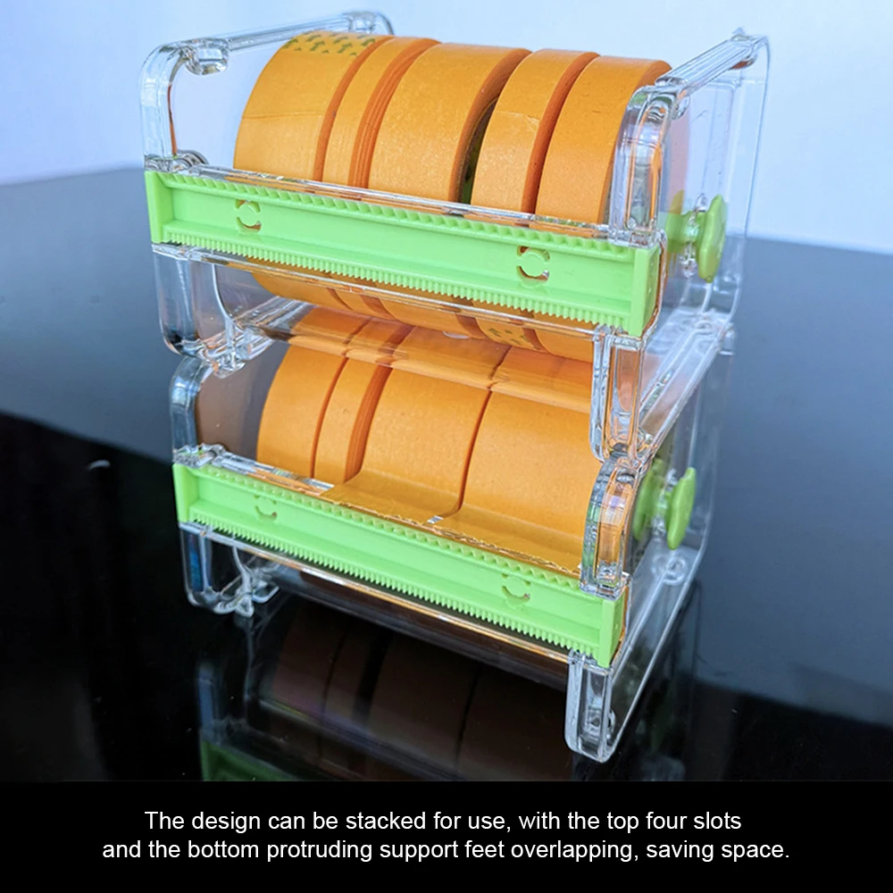 Ustar Model Tool Masking Cover Tape Width 0.8/1.2/1.8/2.4cm 4 Rolls with Holder Combo For Gundam Model Hobby Tool Set DIY