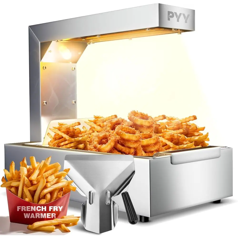 

rench ry Warmer - Commercial ood Heat Lamp 122° ree-Standing Warming ry Dump Station Countertop ries Commercial ood Warmer Light