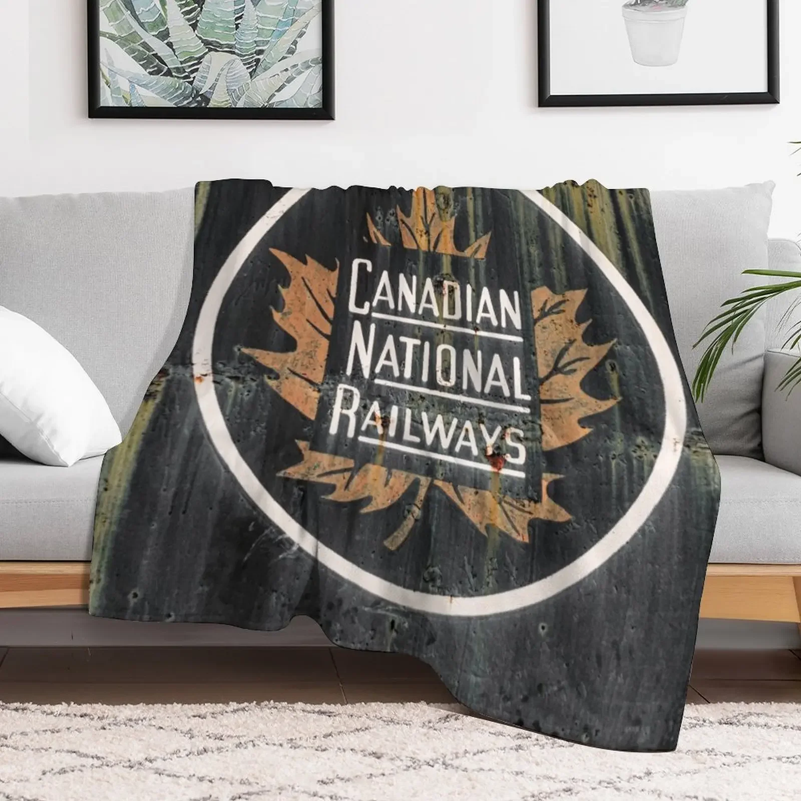 Canadian National Railway Throw Blanket Camping Moving Travel Blankets