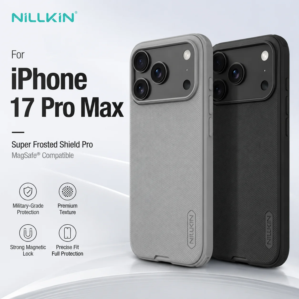 Nillkin Case For iPhone 17 Pro Max Frosted TPU Frame Shockproof Anti-Fingerprint CA4001