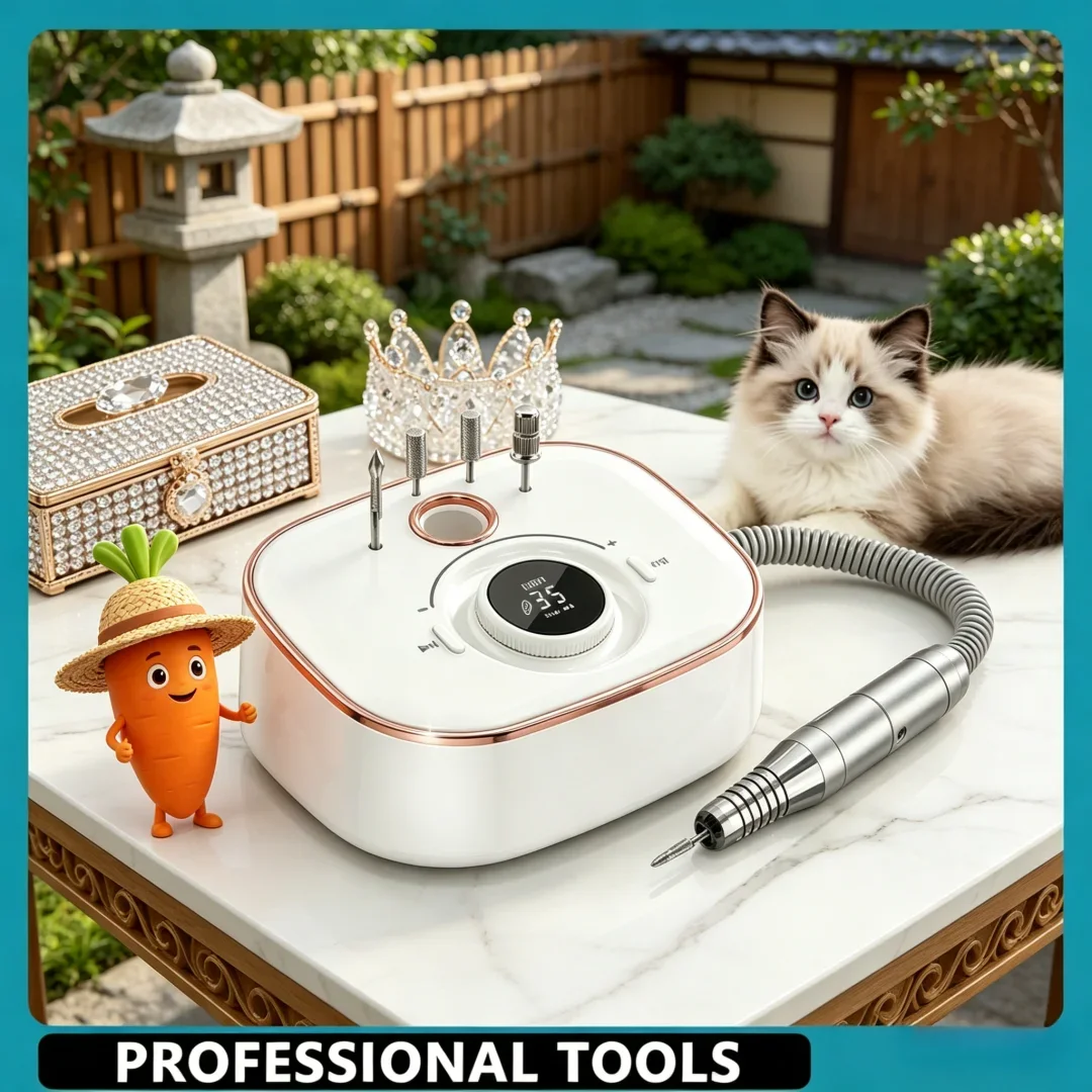 

Resplendent Electric Nail Sander Set 35000RPM Serene Low Noise Manicure Drill with HD LED Display Opulent Nail Care Tools