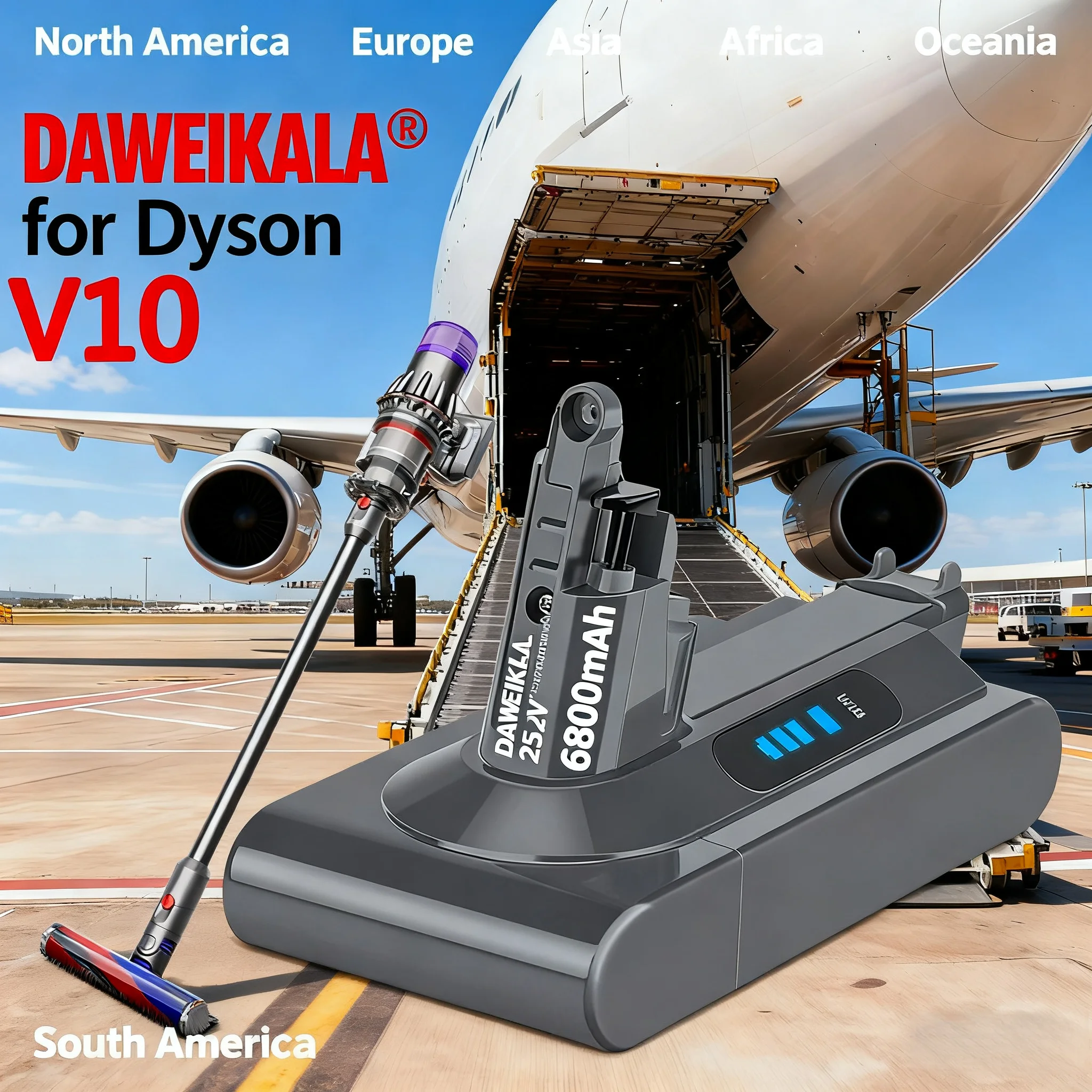 

2021 Original 21.6V 28000mAh Li-ion Battery for Dyson V6/V7/V8/V10 DC62 DC74 SV09 SV07 SV03 965874-02 Vacuum Cleaner Battery L30