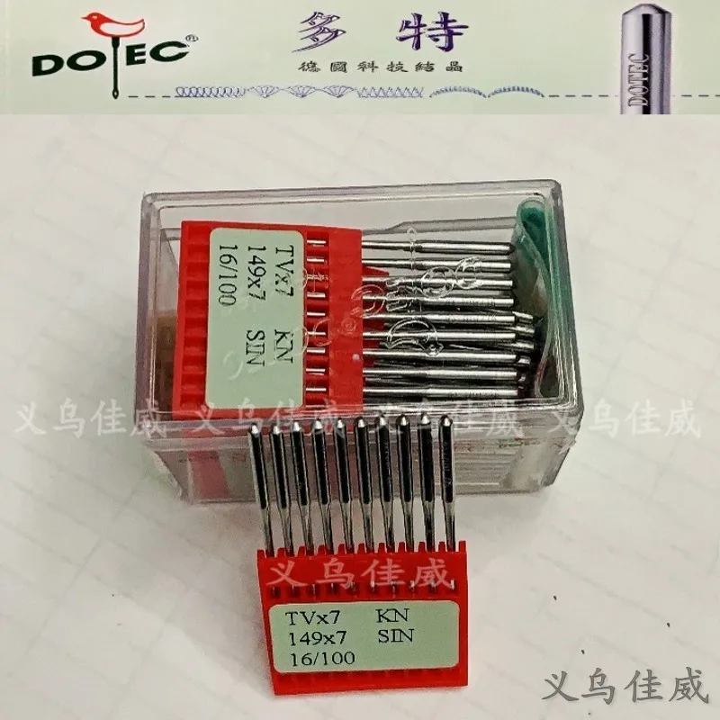 

Импортированные иглы Dotec для швейной машины TV Slim 7, иглы для швейной машины с двойной цепочкой, тонкие иглы с плоским замком, встраивающие заусенцы Ma