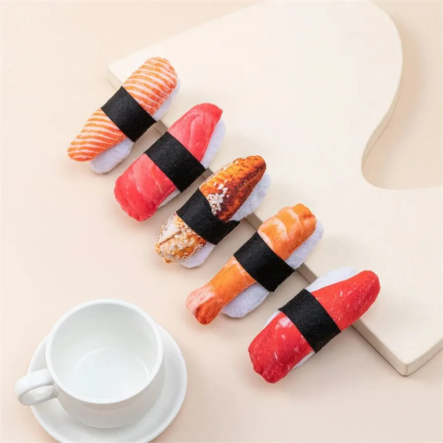 Simulation Catnip Sushi Shape Cat Toy