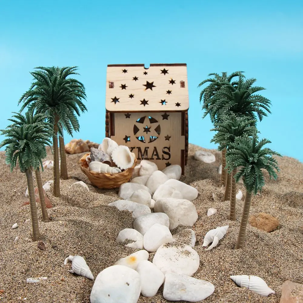 5Pcs New DIY Decor Sand Table Plant Pots model Plastic Bonsai Craft Micro Landscape Coconut Palm Tree