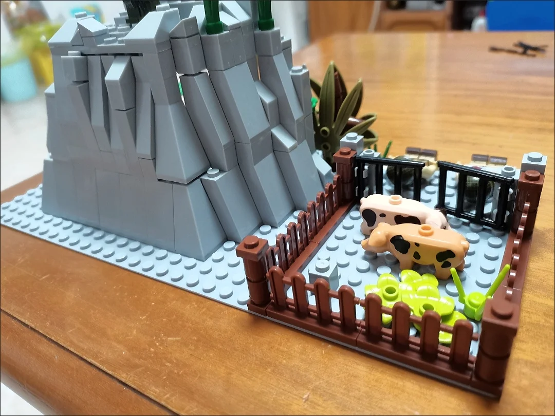 山洞窟植物ビルディングブロックセット城建築レンガ DIY 組み立てクリエイティブ子供の教育玩具ギフト