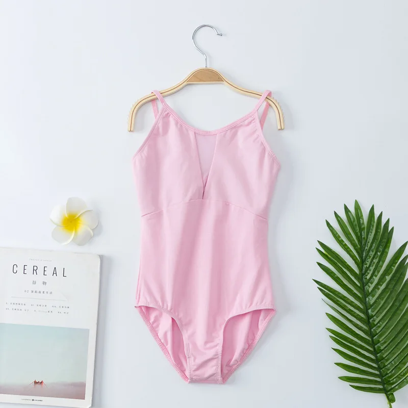 Детская танцевальная тренировочная одежда, хлопковые сетчатые подтяжки, экзаменационная одежда для тела, балетные костюмы для китайского танца, костюм