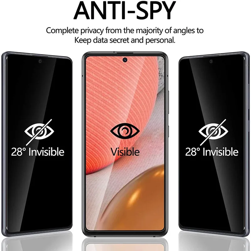 Protector de pantalla de privacidad para Samsung, vidrio antiespía para A53, A13, A52S, A52, A32, A12, A55, A51, A72, A22, A33, A73, A21S, A54,