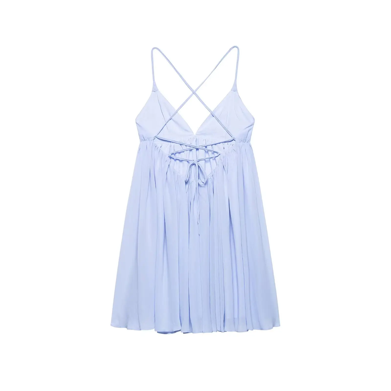 ชุดเดรส KONDALA สีม่วงเก๋ไก๋ ดีไซน์หรูหราแบบหลายชั้น โชว์หลังเซ็กซี่ เหมาะสำหรับงานปาร์ตี้วันหยุด แฟชั่นฤดูร้อน 2025 ชุดเดรสชายหาดแบบไม่มีแขน