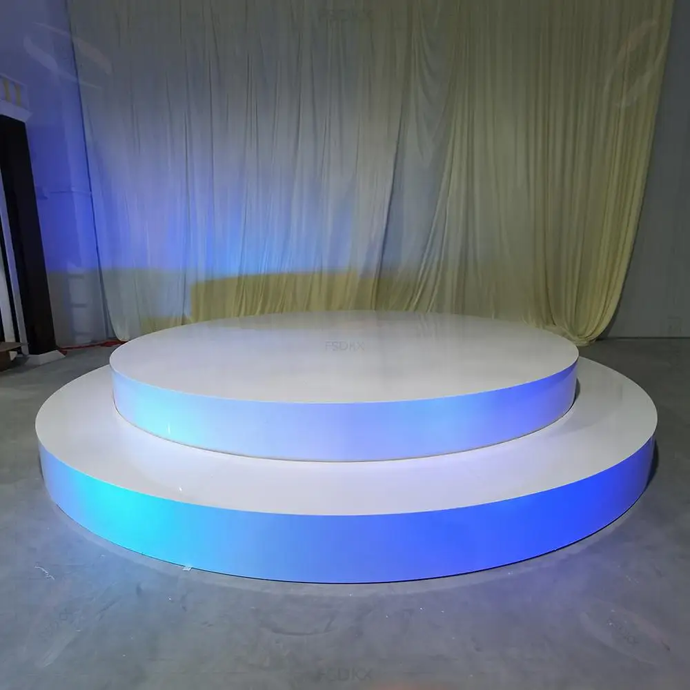 

FSDKX Modern Design Acrylic Outdoor Stage Portable Round Stage for Wedding Event