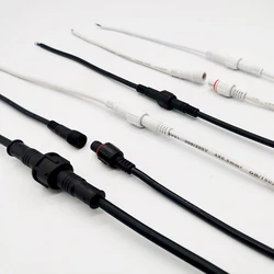 5/10/20/50/100Pairs 2Pin 3Pin 4Pin 5Pin Man-vrouw Jack Led Connector IP68 Waterdicht Zwart Wit Kabel Voor Led Strip Licht