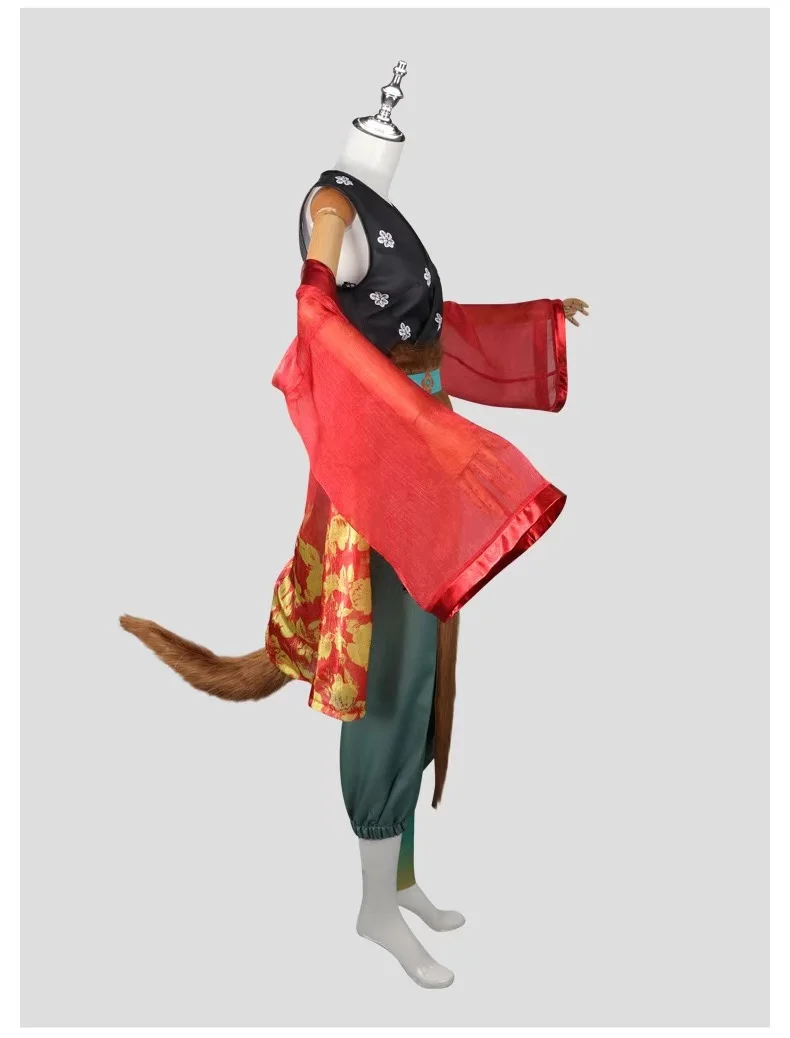 Black Myth Wukong cosplay, fox spirit, Pingping game, the same lively and playful cosplay anime costume