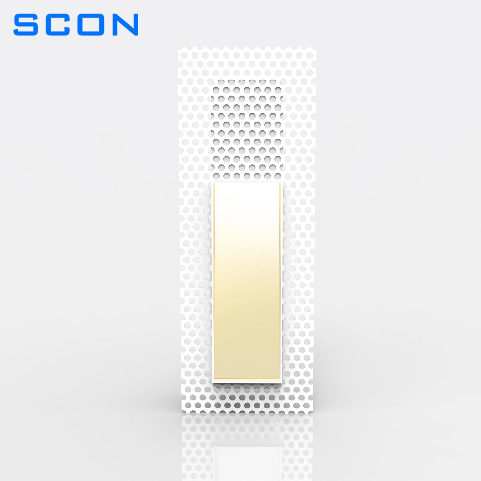 SCON LED Recessed Trimless Step Light Indoor Skirting Wall Light Rectangle Invisible Stair Light for Hallway Bedroom Stairway