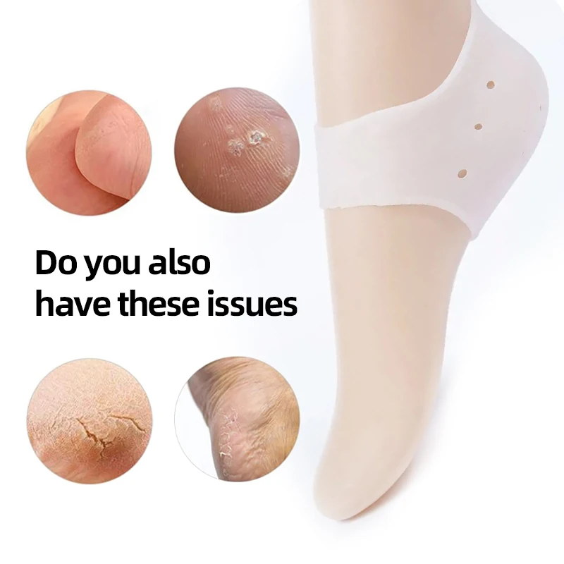 Calcetines de silicona para el cuidado de los pies, Gel antigrietas secas, Protector de eliminación de piel muerta, alivio del dolor, herramientas hidratantes exfoliantes
