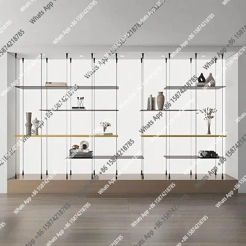 Minimalist bookshelf Italian style indomitable storage partition entrance display wine rack storage laminate rack