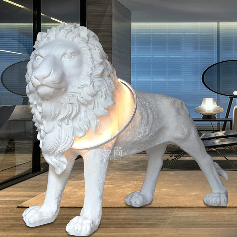 

Lion Sculpture Floor Lamp Nordic Light Luxury High Sense