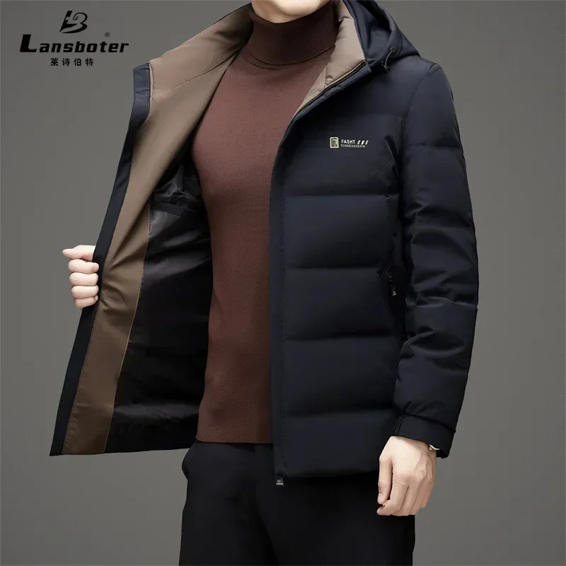 2024 Men\'s Autumn and Winter New Short down Jacket Youth Stand-up Collar Thermal Leisure down Jacket