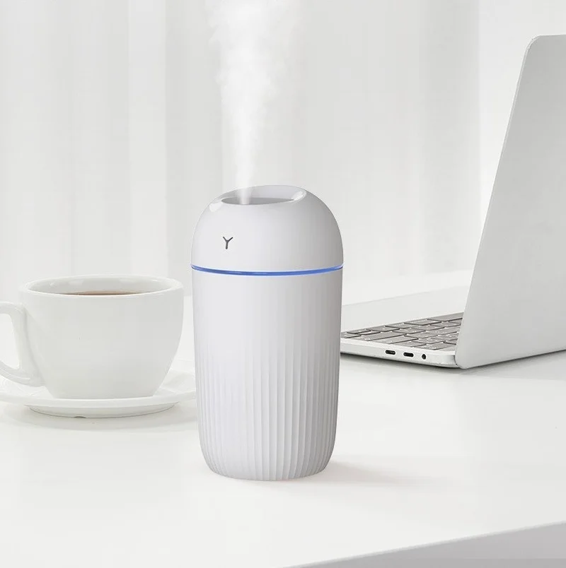 Umidificatore d'aria da 420ML Mini USB Aroma diffusore di olio essenziale nebulizzatore ad ultrasuoni con diffusore di luce notturna per auto di casa