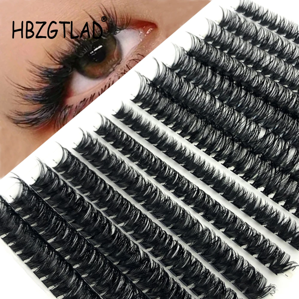 50D /80D Makeup Individual Eyelashes Grafting False Eyelash Extension Natural Thick Eye Lashes Cluster 280 Bundles Soft Fluffy