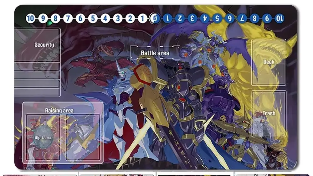 487460 - Board Game Digimon Playmat Size 60X35 cm Play Mats Compatible for DTCG