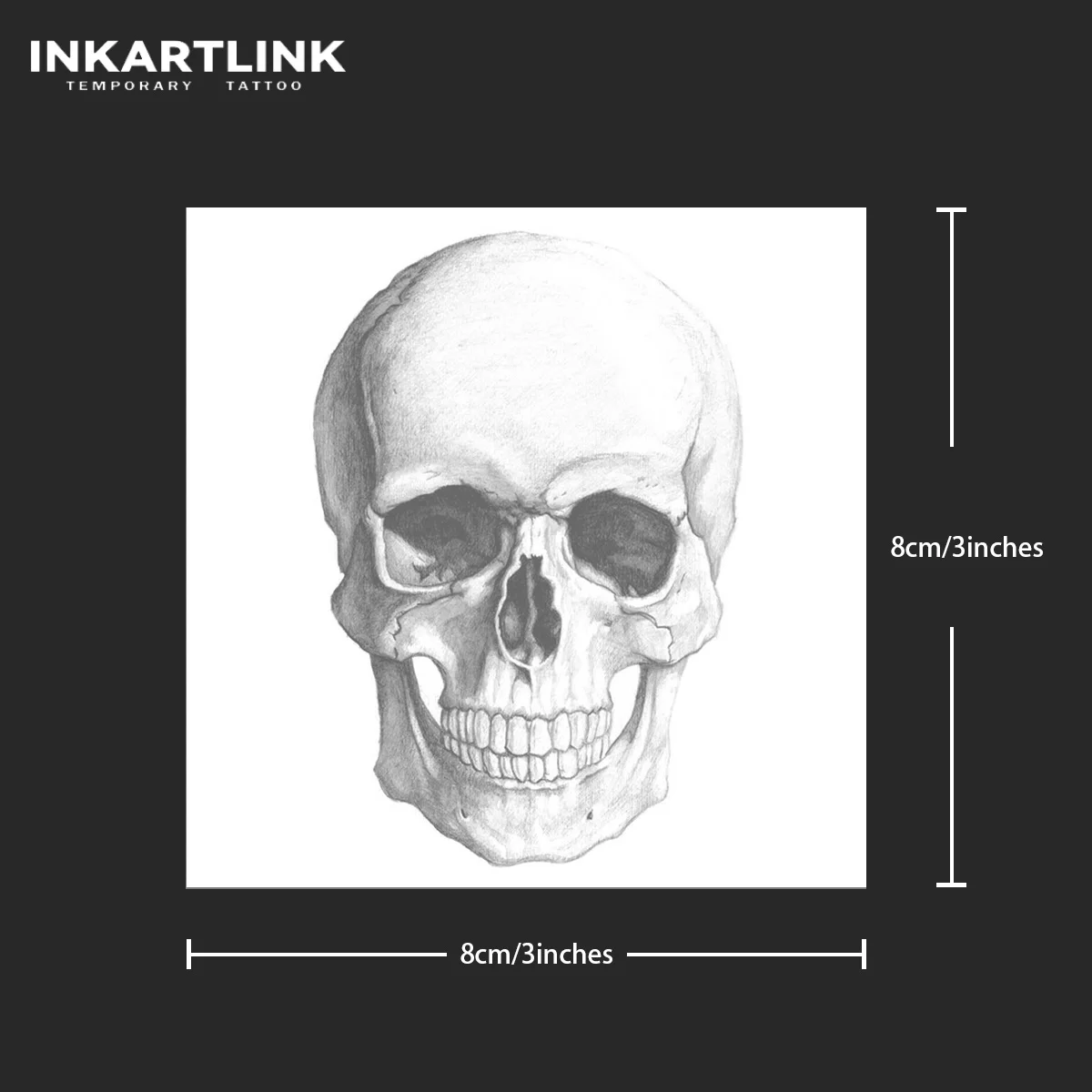 وشم جمجمة مؤقت، آخر حتى 15 يومًا، تكنولوجيا جديدة سحرية مقاومة للماء، ملصق شبه دائم.