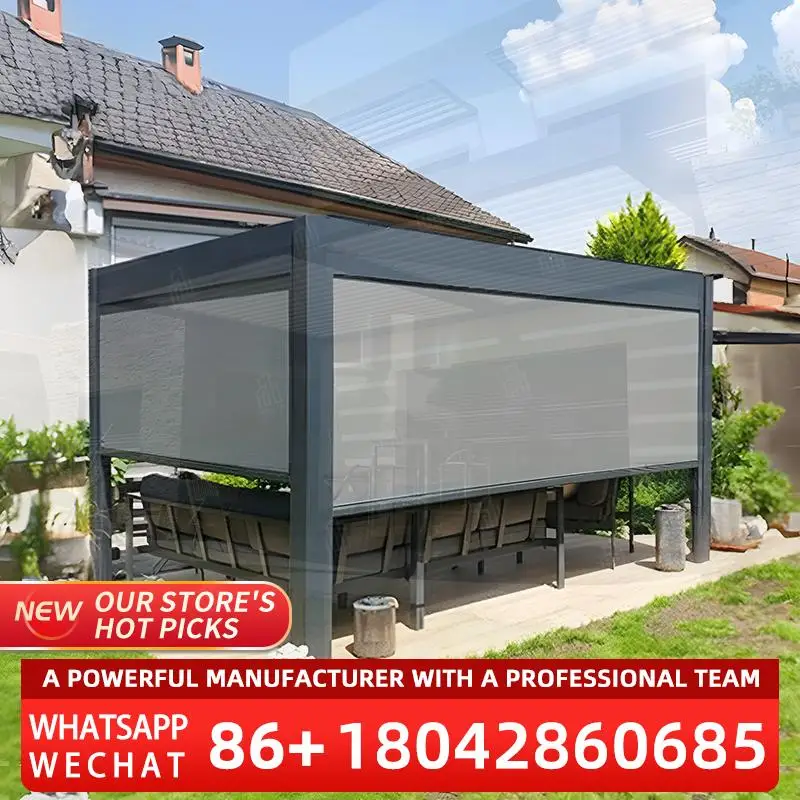 

Wholesale Motorized Louvered Aluminium Roof for Bioclimatic Garden Pergola Ideal for Patio Backyard Deck Outdoor Solution pergol