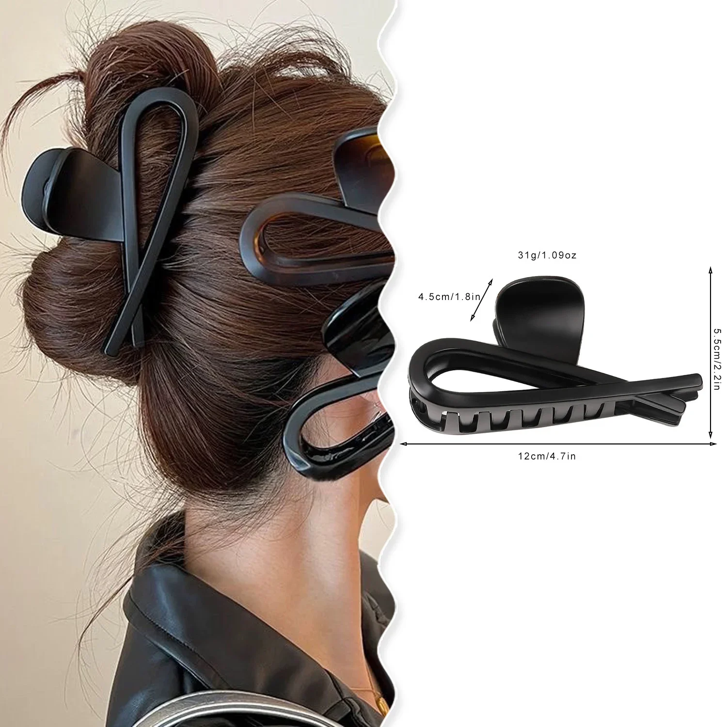 Matte Butterfly Hair Claw Vintage Ribbon Bow Hair Claw Crab Headwear Hairpin Shark Ponytail for Women Hair Accessories Barrettes