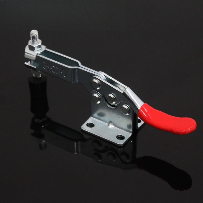 2/4PCS GH-201B Quick Release Toggle Clamp 100kg Horizontale Verriegelung Hebel Verschluss Holzbearbeitung Fix Clip Werkzeug hand Werkzeug – Detail 3