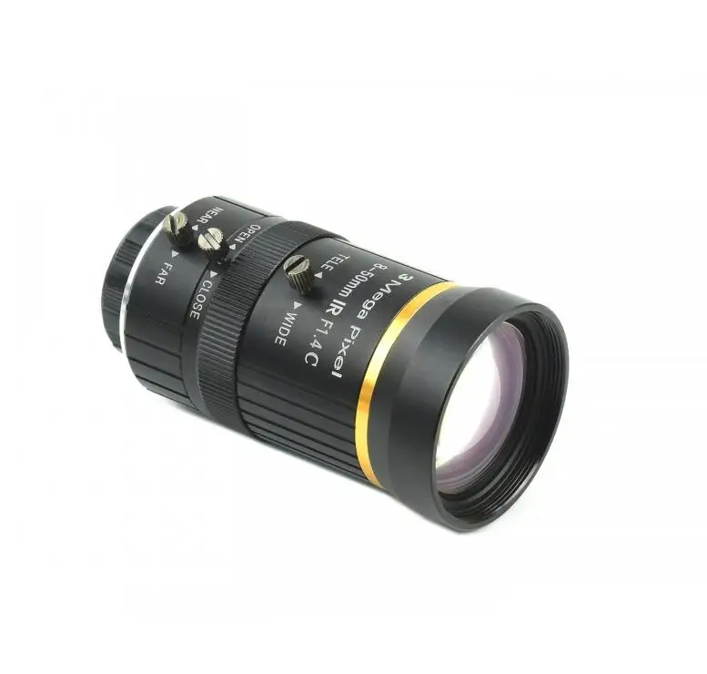 8-50mm Zoom Lens for Raspberry Pi High Quality Camera Adjustable Angle Of View, C-Mount