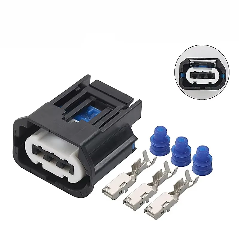 

3 Pin White or black Female Auto waterproof Power Steering Pump Plug Auto EPS Connector For Ford Focus Mazda 7283-8977-30