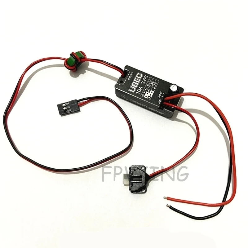 Hobbywing Waterproof 10A UBEC Voltage Regulator 2-6S 6V/7.4V/8.4V Adjustable Metal Shell RC Car Power Supply Module