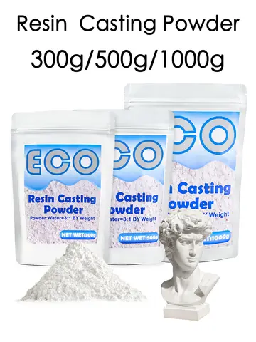 300g/500g/1000g 고밀도 흰색 석고 분말 DIY 수지 주조 분말 석고 인형 재료 수제 시멘트 공예 용품