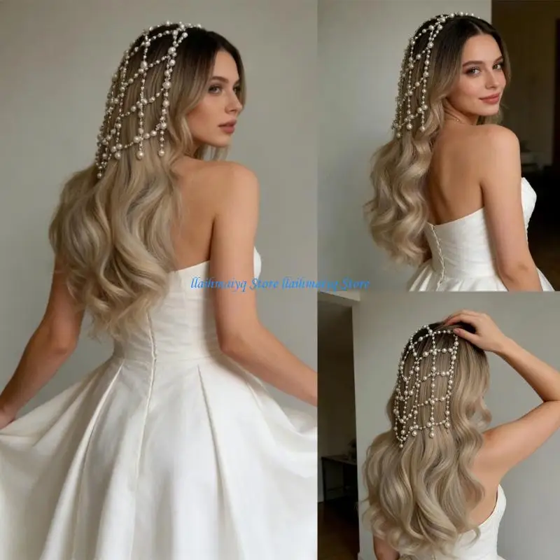 

573B Trendy Women's Bonnet Hat Headdress Feature Delicate Imitation Pearls Detail Lightweight And Modern For Any Event