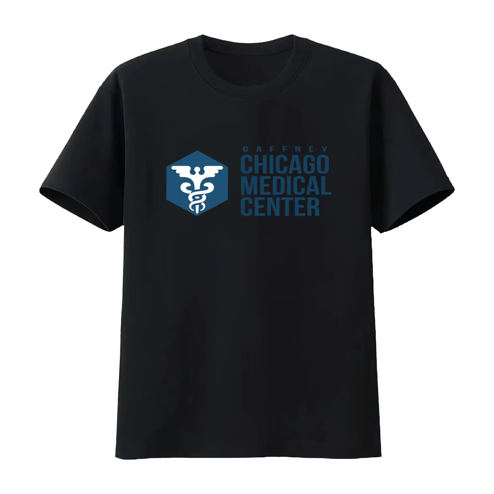 Gaffney Chicago Medical Center T-Shirt Summer Casual Cotton Tee Oversized Streetwear Tops Vintage Graphic Print 100% Cotton