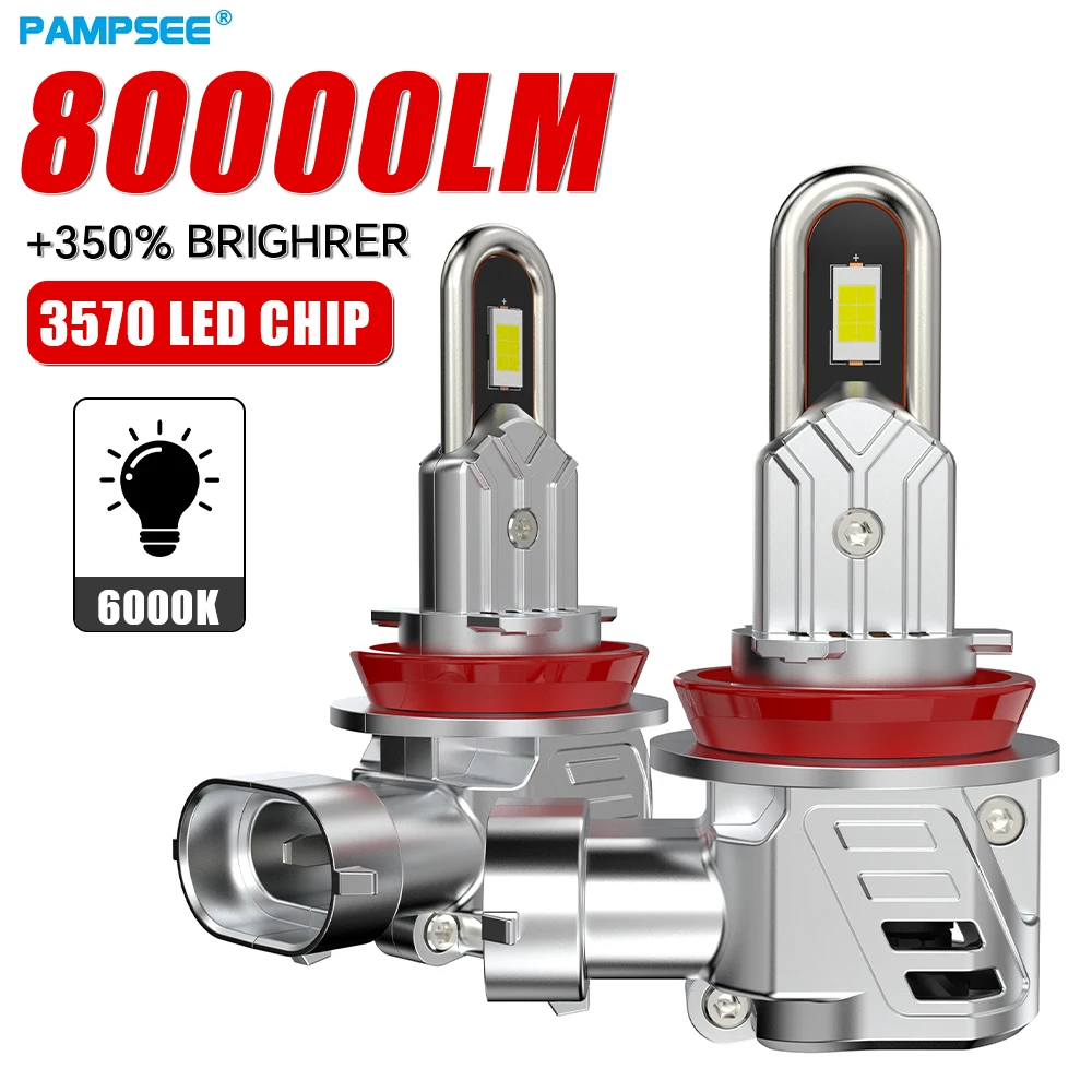 

H7 H4 U-Shaped Copper Tube LED Car Headlights Bulbs Fog light U1 Canbus 80000LM Turbo H11 H8 9005 HB3 9006 HB4 Headlamp With Fan