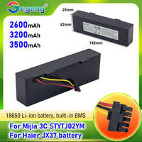 14.4V/ 14.8V 3200mAh 18650 Li-Ion Sweeper Battery for Xiaomi Mop Pro Mijia 3C STYTJ02YM/ Haier JX37/ Yunmi MVVO1-JG Robot Vacuum