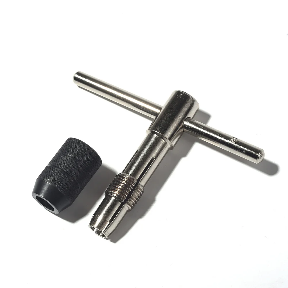 

3Pcs T-Handle Ratcheting Tap Wrench Set Adjustable M3-6 M5-8 M6-12 Solid Jaw Durable Ratchet Tool for Metal Aluminum Processing